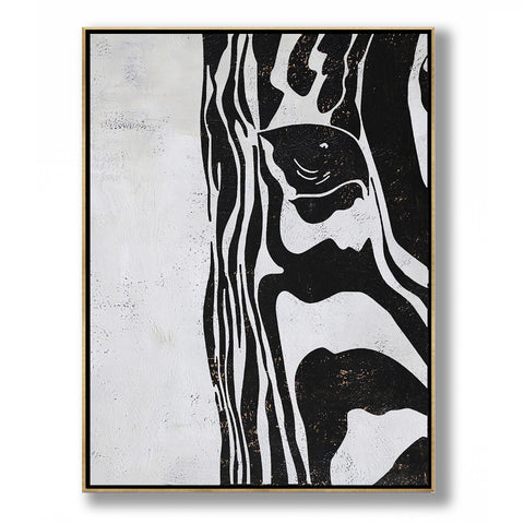 Vertical Abstract Zebra Painting H251V
