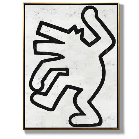 Vertical Abstract Dancing Man Painting H312V