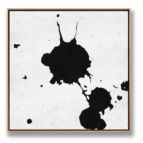 Minimal Black and White Painting MN77A