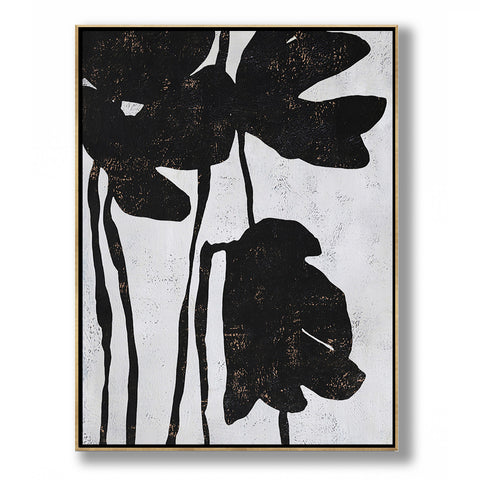 Vertical Abstract Flowers Painting H131V