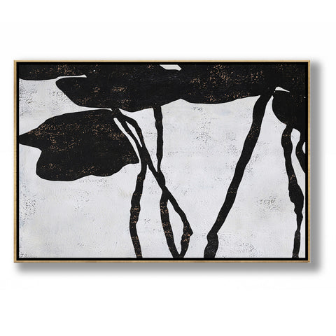 Horizontal Abstract Flower Painting H133H