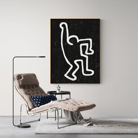 Vertical Abstract Dancing Man Painting H202VR