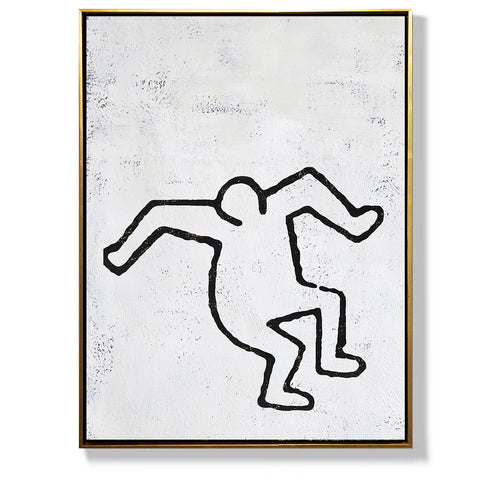 Vertical Abstract Dancing Man Painting H203V