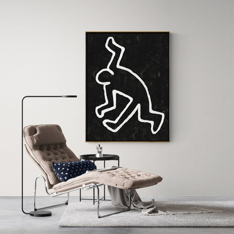 Vertical Abstract Dancing Man Painting H204VR