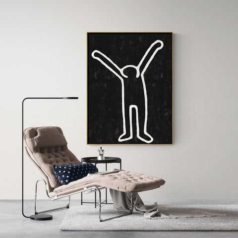 Vertical Abstract Dancing Man Painting H206VR