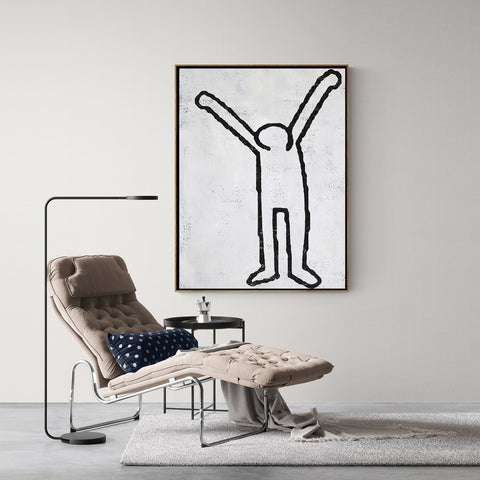 Vertical Abstract Dancing Man Painting H206V