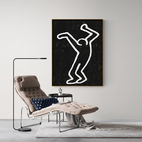 Vertical Abstract Dancing Man Painting H207VR