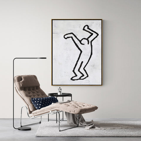 Vertical Abstract Dancing Man Painting H207V