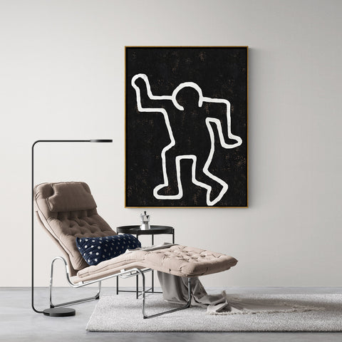 Vertical Abstract Dancing Man Painting H209VR
