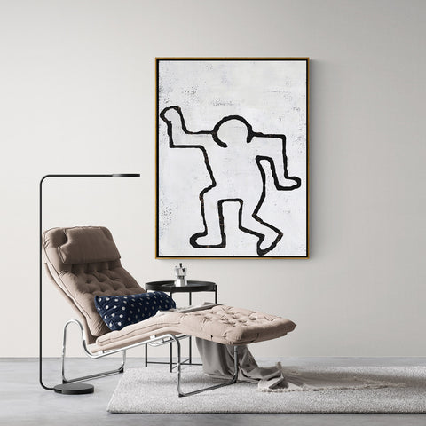 Vertical Abstract Dancing Man Painting H209V