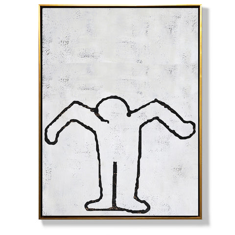Vertical Abstract Dancing Man Painting H210V
