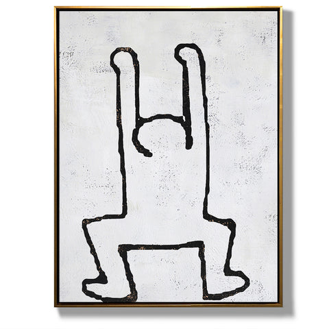 Vertical Abstract Dancing Man Painting H212V