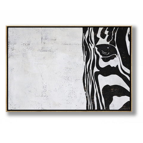 Horizontal Abstract Zebra Painting H251H
