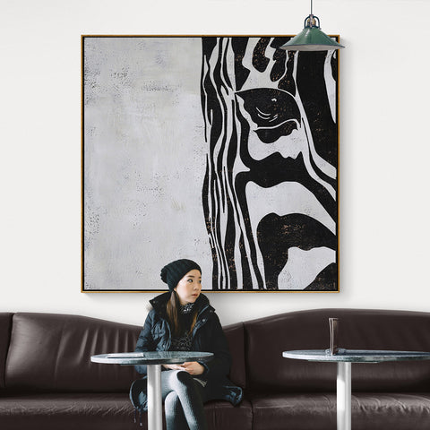 Minimalist Abstract Zebra painting H251S