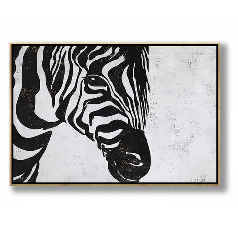 Horizontal Abstract Zebra Painting H252H