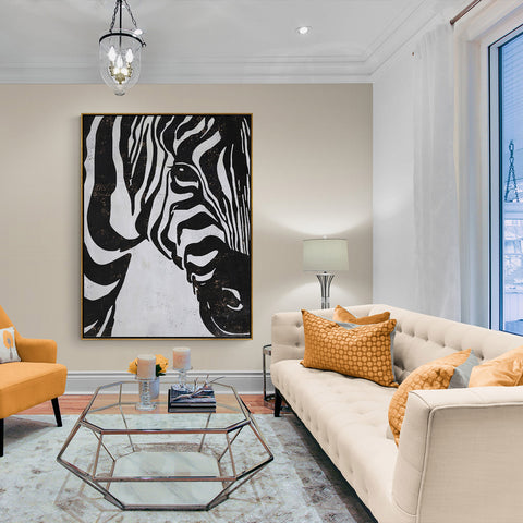 Vertical Abstract Zebra Painting H252V
