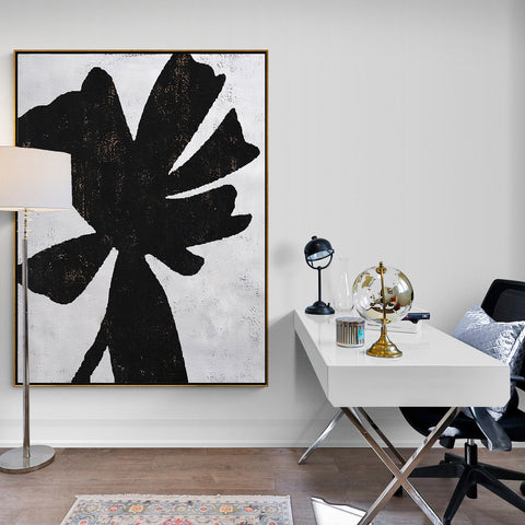 Vertical minimalist flower painting H25V