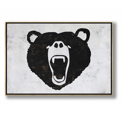 Horizontal Abstract Bear Painting H263H