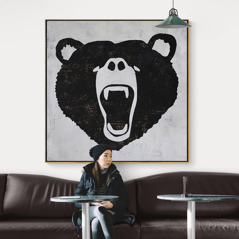 Abstract Bear painting H263S