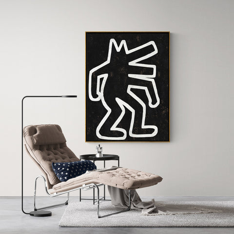 Vertical Abstract Dancing Man Painting H304VR