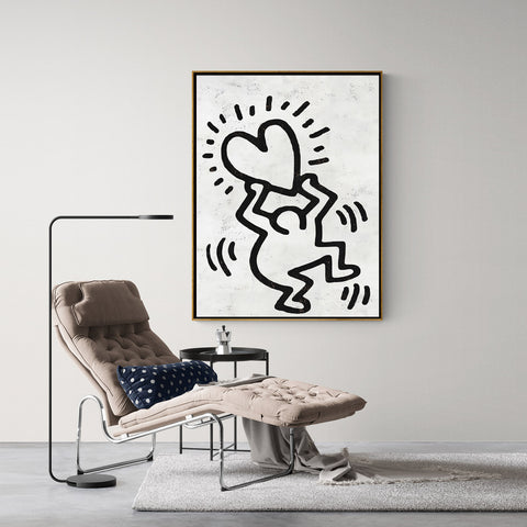 Vertical Abstract Dancing Man Painting H306V