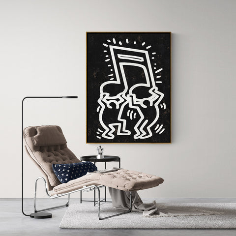 Vertical Abstract Dancing Man Painting H307VR