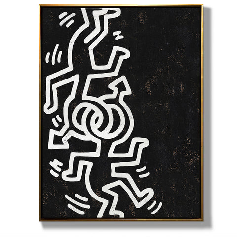 Vertical Abstract Dancing Man Painting H308VR