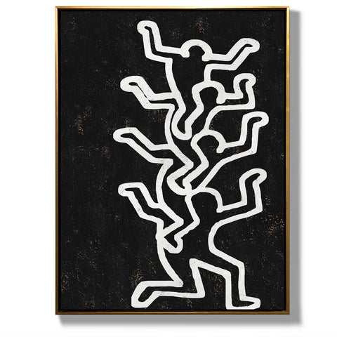 Vertical Abstract Dancing Man Painting H309VR