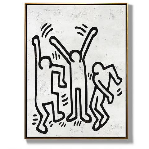 Vertical Abstract Dancing Man Painting H310V