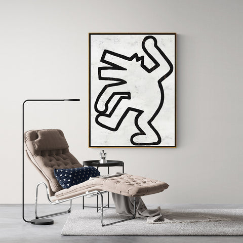 Vertical Abstract Dancing Man Painting H312V