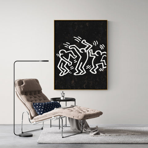 Vertical Abstract Dancing Man Painting H317VR