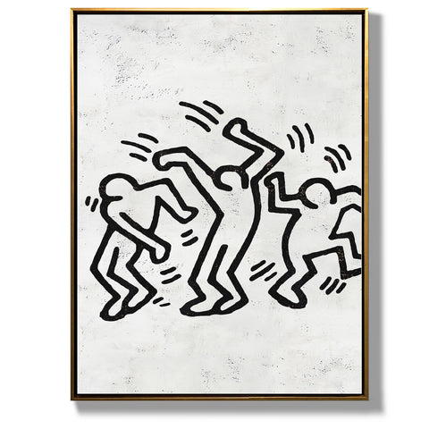 Vertical Abstract Dancing Man Painting H317V