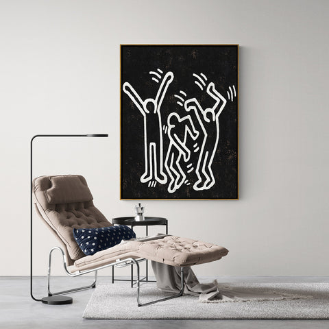 Vertical Abstract Dancing Man Painting H318VR