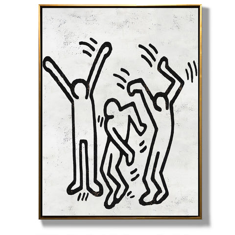 Vertical Abstract Dancing Man Painting H318V