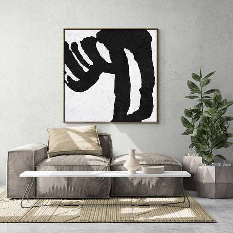Minimal Black and White Painting MN115A