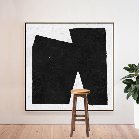 Minimal Black and White Painting MN121A