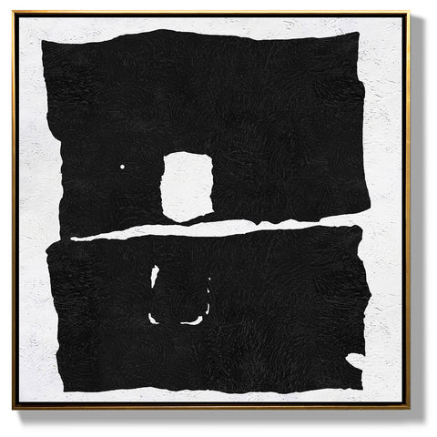 Minimal Black and White Painting MN124A