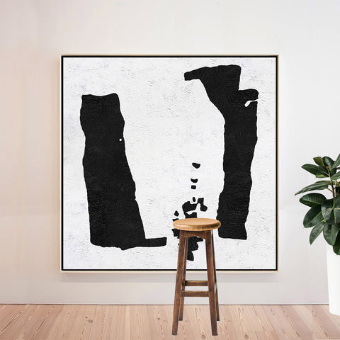 Minimal Black and White Painting MN131A