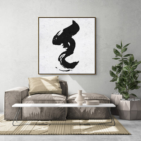 Minimal Black and White Painting MN149A