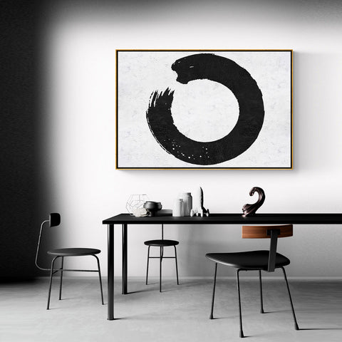 Horizontal Minimalist Circle Art MN15C