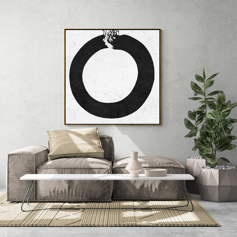 Minimal Black and White Painting MN18A