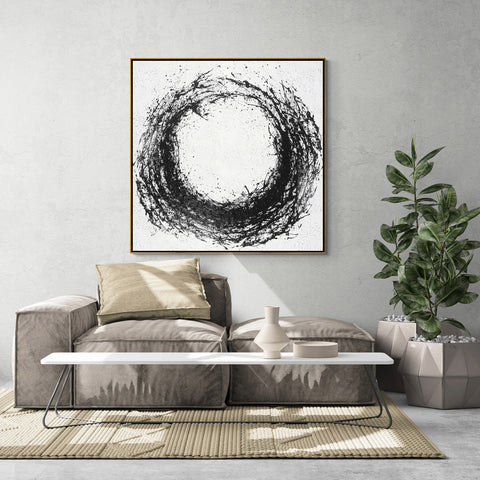 Minimal Black and White Painting MN21A