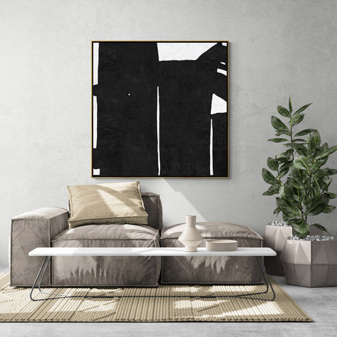 Minimal Black and White Painting MN25A