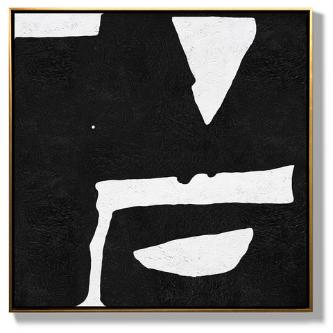 Minimal Black and White Painting MN29A