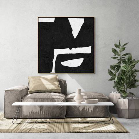 Minimal Black and White Painting MN29A