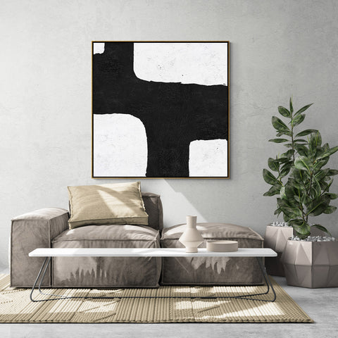 Minimal Black and White Painting MN2A