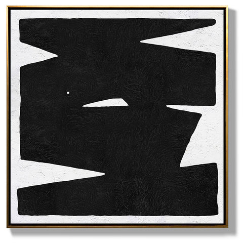 Minimal Black and White Painting MN30A