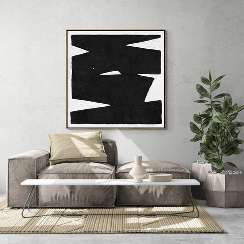 Minimal Black and White Painting MN30A