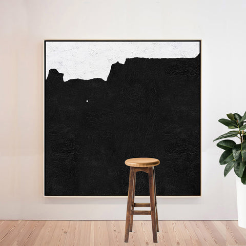 Minimal Black and White Painting MN32A