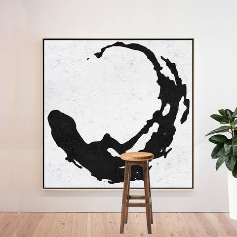Minimal Black and White Painting MN51A